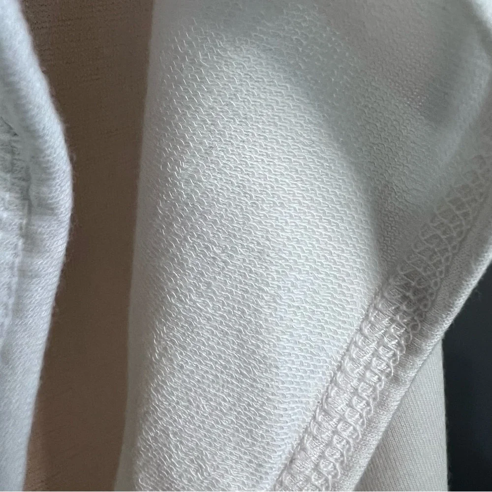 Liz Claiborne Weekend XL White Hooded Cap Sleeve Hi-Low Hem Top